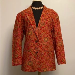 Lizsport Red Paisley Blazer